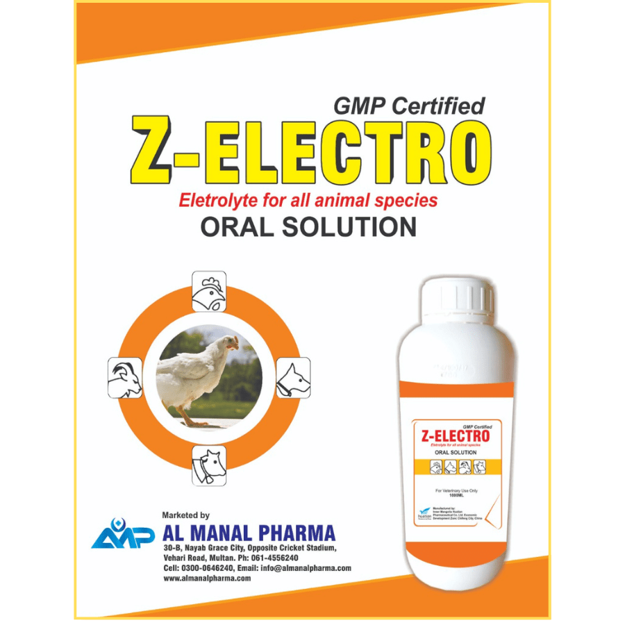 z electro – veterinary electrolyte oral solution for all animals (1000ml)